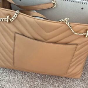 Elegant Tan Quilted Women's Bag
